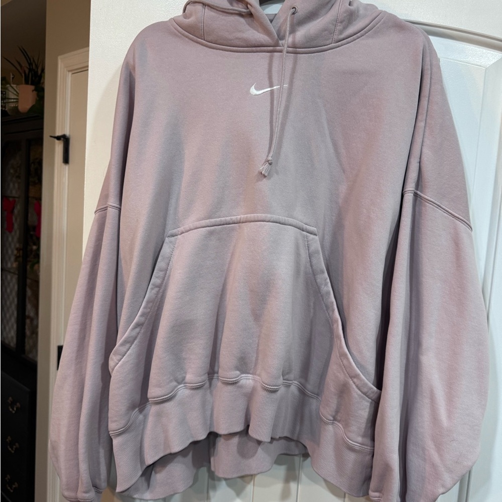 Nike Women's Dusty Lavender Oversized Hoodie with Swoosh